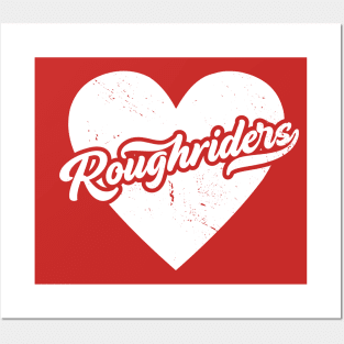 Vintage Roughriders School Spirit // High School Football Mascot // Go Rough Riders Posters and Art